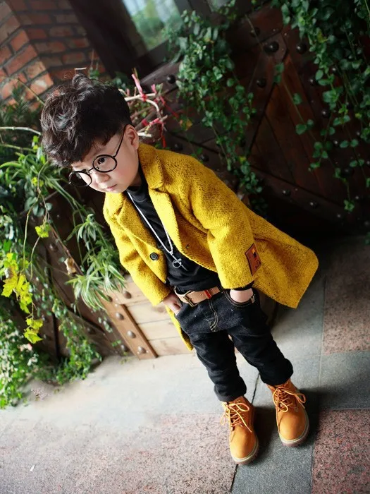 2018 г. Новые осенне-зимние детские пальто для маленьких мальчиков однобортные