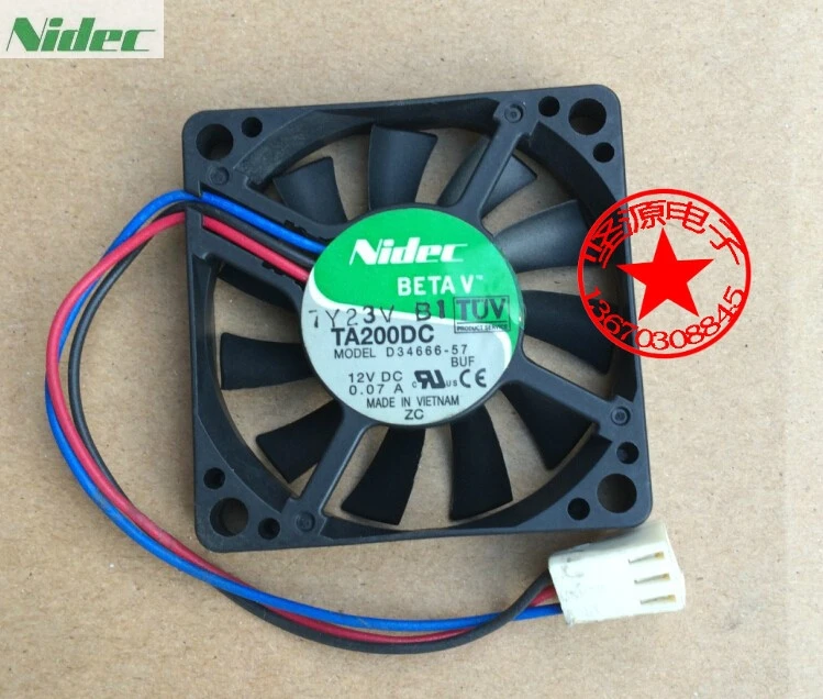 Оригинал для Nidec TA200DC D34666 57 BUF 50 мм 5 см 12 В постоянного тока 5010 A Охлаждающие