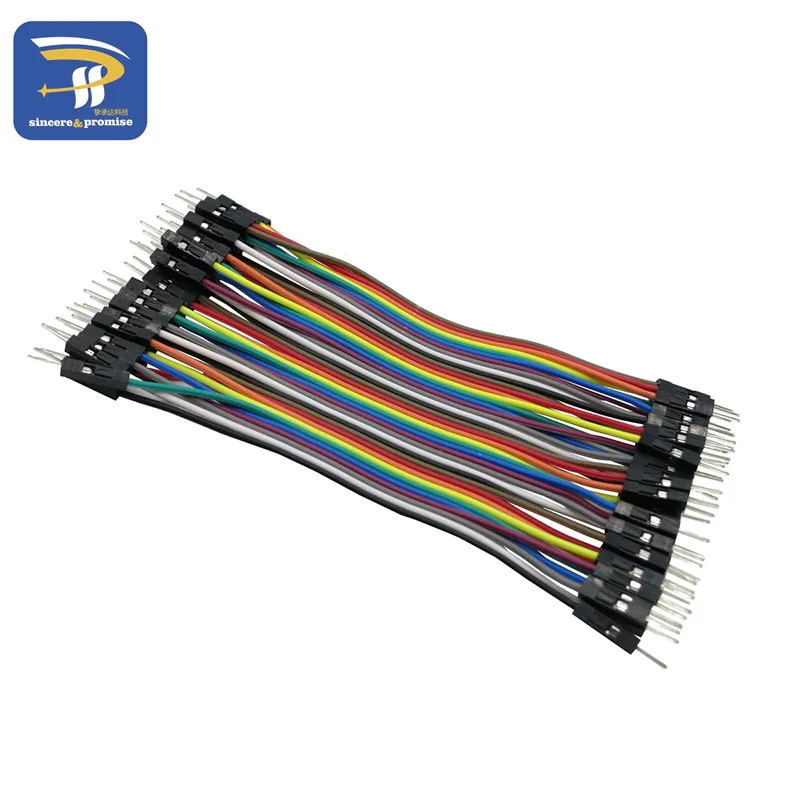 40 шт./лот 10 см 2 54 мм 1 контактный Джампер Папа папа кабель Dupont|jumper wire|lot lotlots cables |
