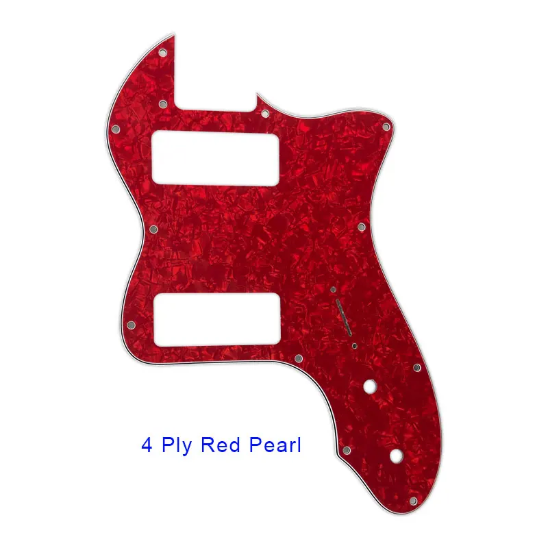 4Ply Red Pearl Запчасти для гитары Pleroo-для классической серии '72 Telecaster Tele Thinline Guitar pickguard Scartch Plate с пикапами Humbucker P90 - Цвет: 4Ply Red Pearl