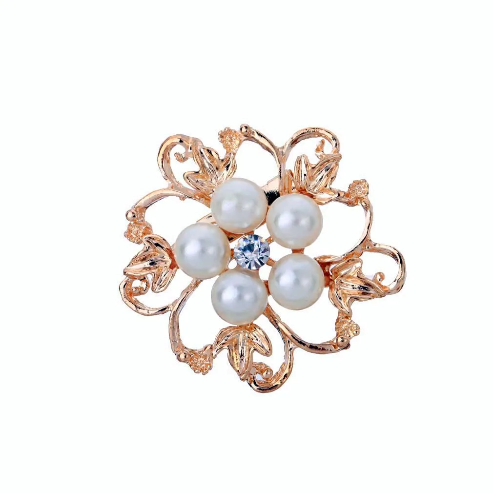 Yazilind цветок горный хрусталь кристалл брошь свадебные жемчужины внутри оптовая