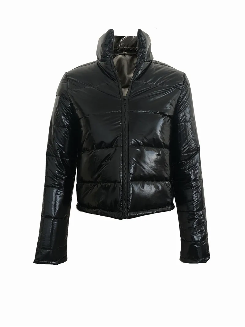 Женская куртка бомбер с длинным рукавом повседневная приталенная золотистого