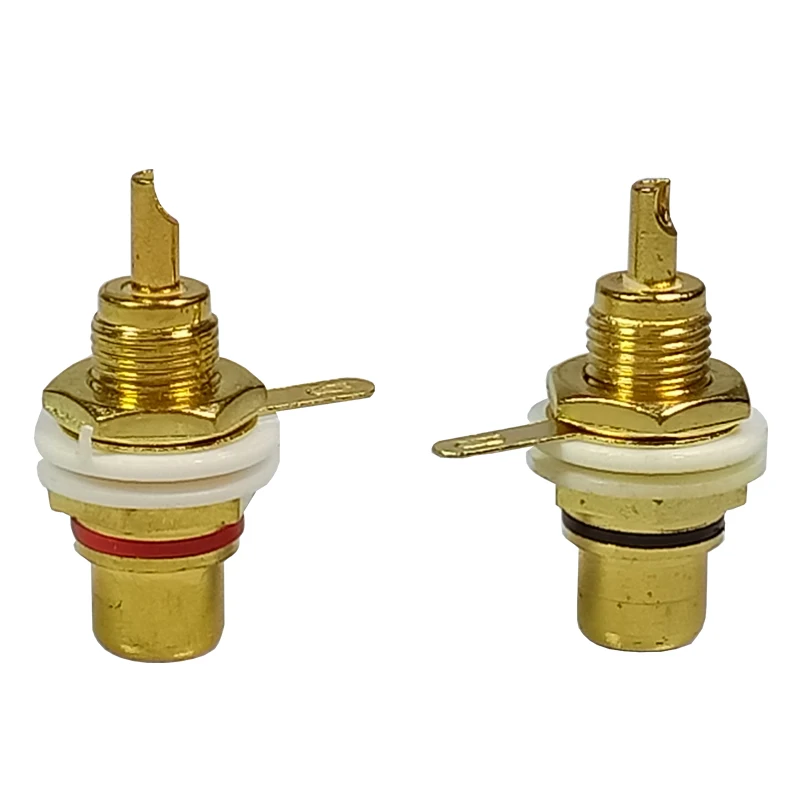 8 шт. Позолоченный разъем RCA переключатель переходник Панельное крепление шасси