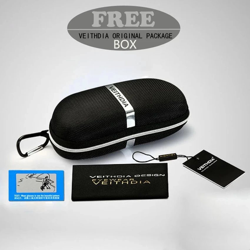 Бренд veithdia HD для мужчин бренд вождения поляризованные солнцезащитные очки