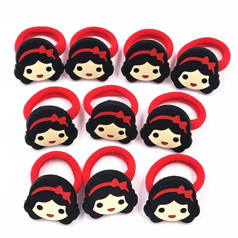 Высокое качество 10 шт. Белоснежка принцесса Детские резинки для волос повязка на