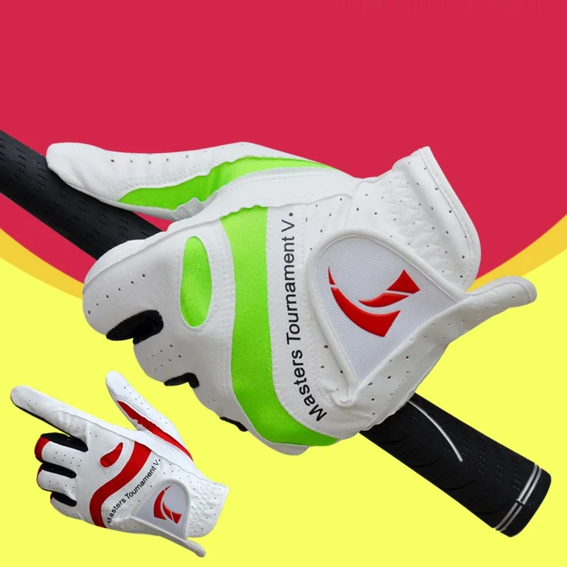 Кожаные перчатки для гольфа мужские мягкие дышащие из овечьей кожи левой руки