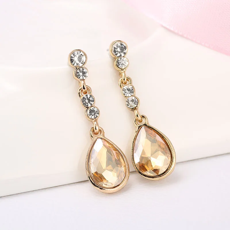 Новое поступление 2014 длинные серьги Rouge Tear с австрийским кристаллом лучший