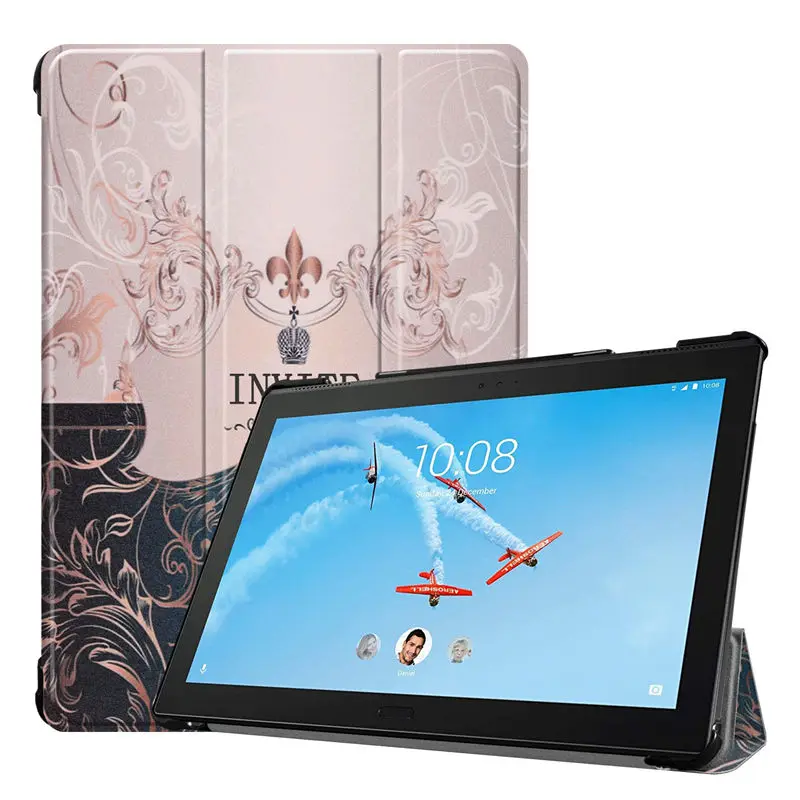 Чехол для lenovo Tab P10 TB-X705F TB-X705L 10," Smart Cover Funda Tablet тонкий защитный чехол с подставкой+ стилус+ пленка
