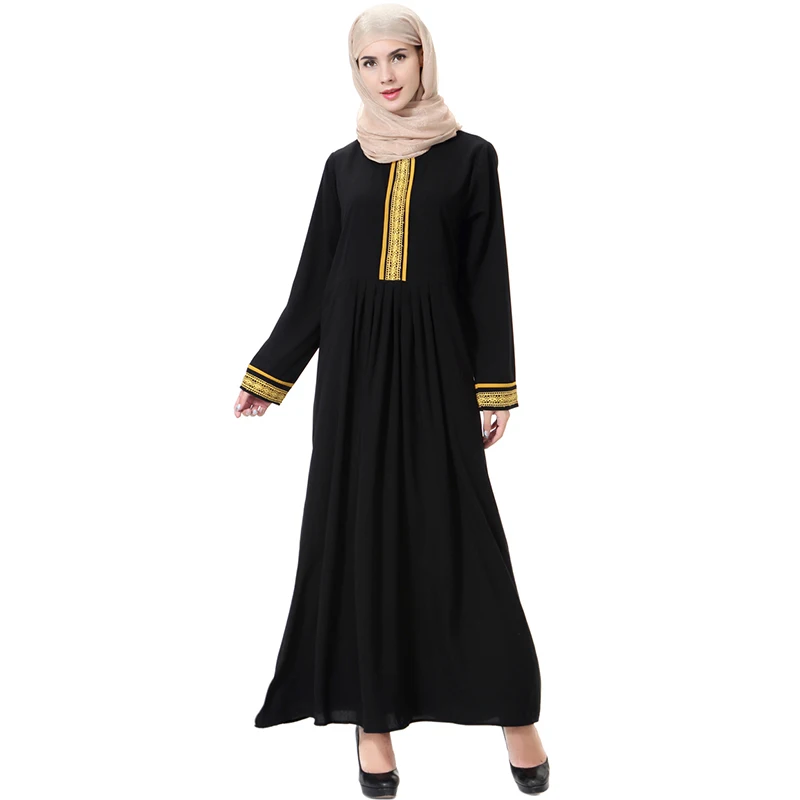 Женское мусульманское платье Abaya полиэстер пэчворк Средний Восток Дубай