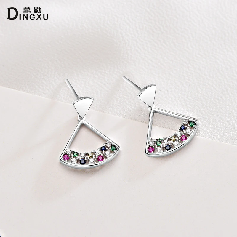 Женские серьги из серебра 100% пробы с фианитом | Украшения и аксессуары