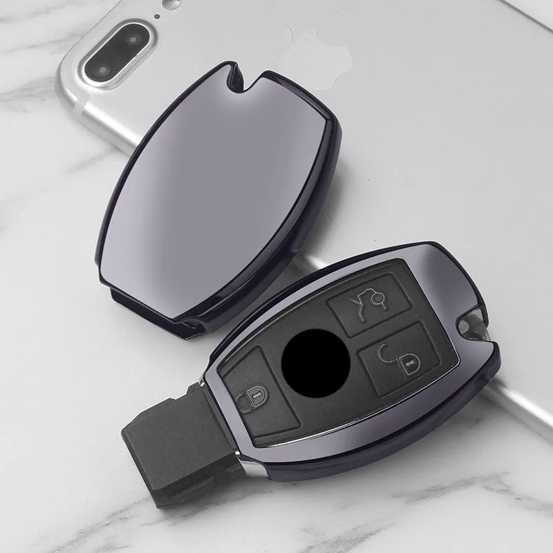 Новинка ТПУ чехол для автомобильного ключа Защитный брелок цепочка Mercedes Benz C Class