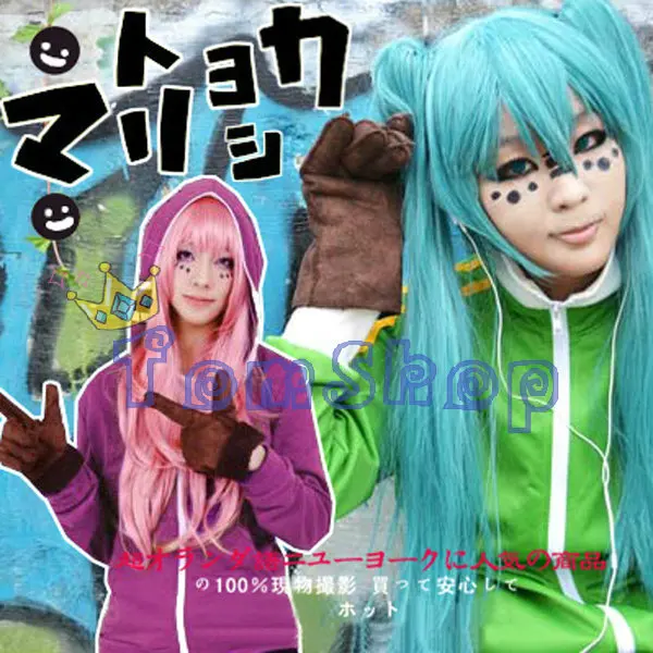 Аниме Вокалоид Матрешка Мику Линн Рин ГУМИ костюм для косплея толстовка куртка