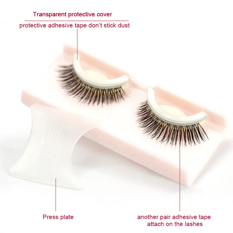 Genailish натуральные длинные накладные ресницы красота многоразовые самоклеющиеся