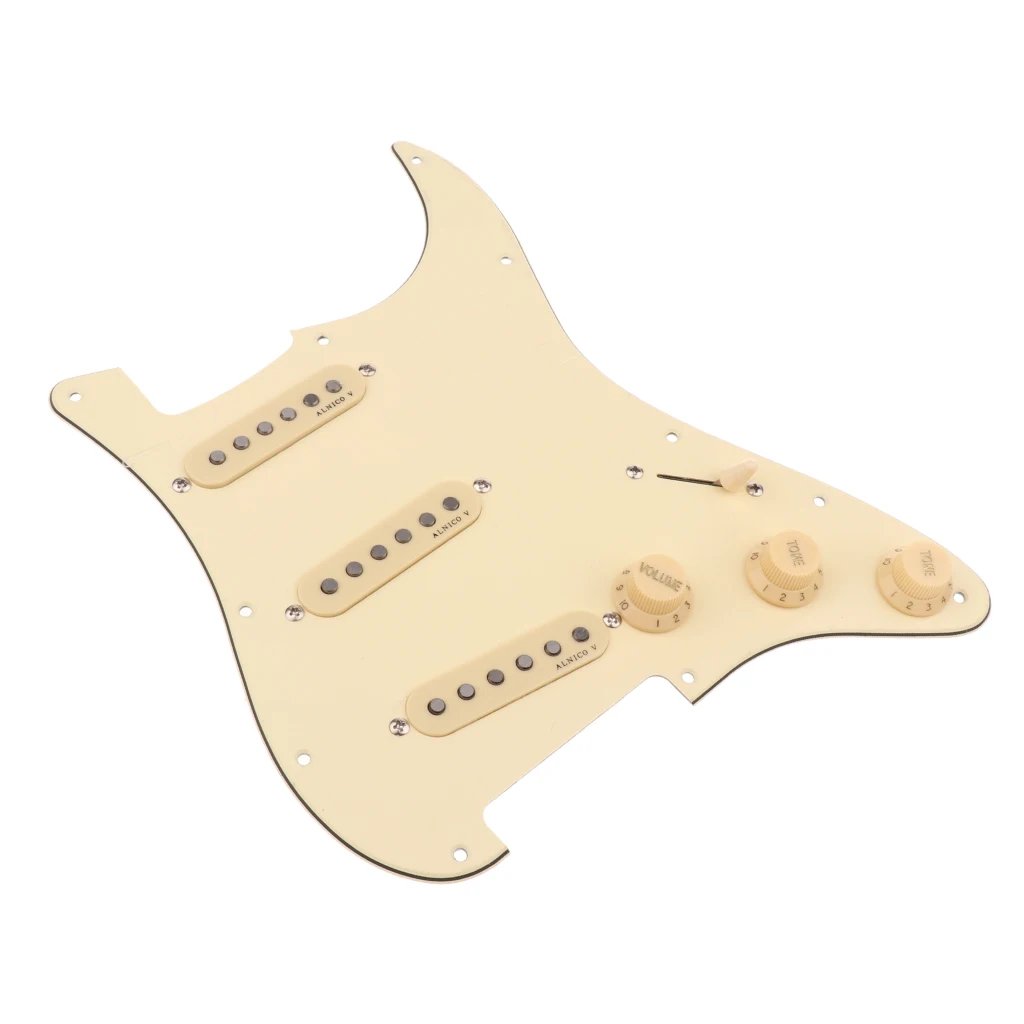 SSS Pickguard загруженные Alnico V пикапы 11 отверстий для Strat ST запасные части гитары