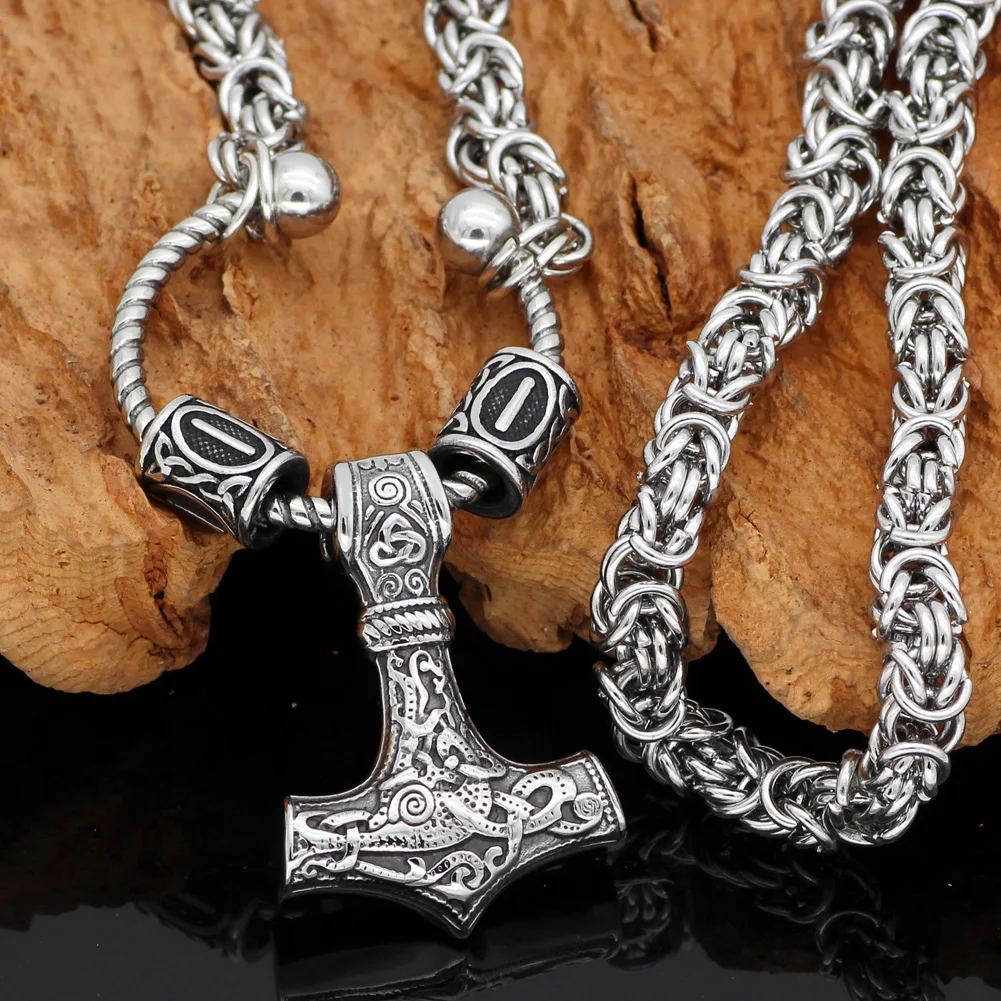 VikingCeltic скандинавский Викинг mjolnir из нержавеющей стали thor hammer ожерелье для