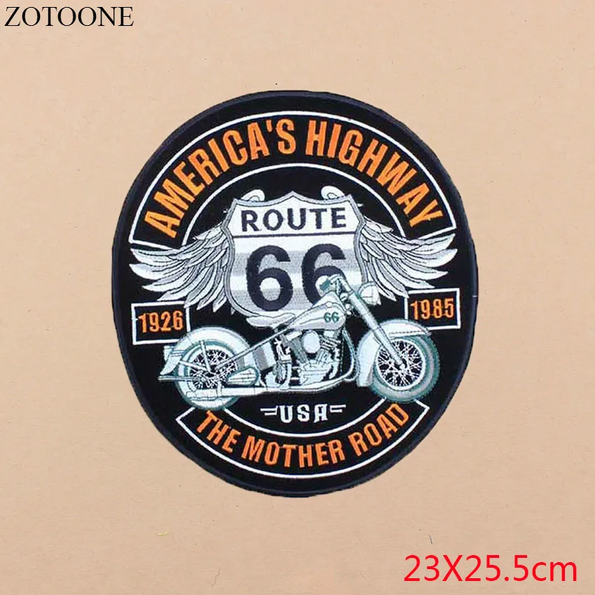 ZOTOONE крутые большие нашивки с вышивкой на спине одежда куртка Череп Байкерская