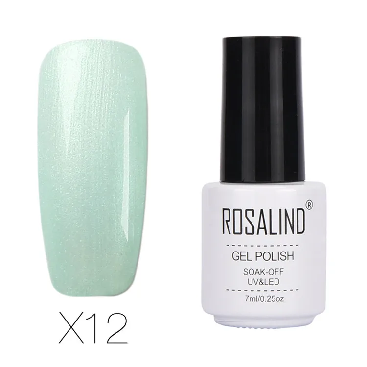 X12 ROSALIND гель мода жемчужная серия Цветной Гель-лак для ногтей искусство для ногтей верхнее Базовое покрытие требуется Полупостоянный Гель-лак - Цвет: X12