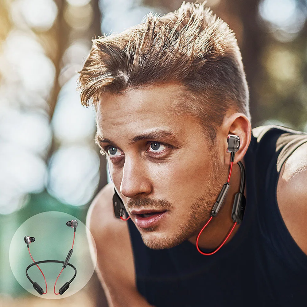 UiiSii BN90 Спортивная Беговая Беспроводная Bluetooth гарнитура HIFI гибридная технология IPX5 Водонепроницаемая CSR BT4.1 гарнитура для Android ios