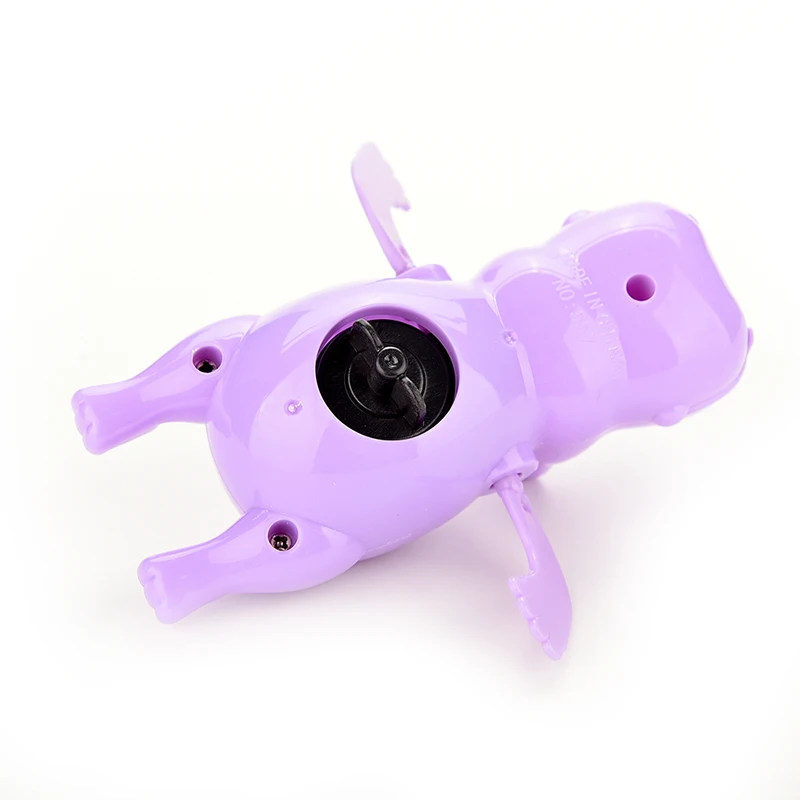 Kids Plastic Infant Hippo Swim Bath Toys Baby Educational Toys Hippopotamus Behemoth Clockwork Wind Up Swimming Toy River Horse