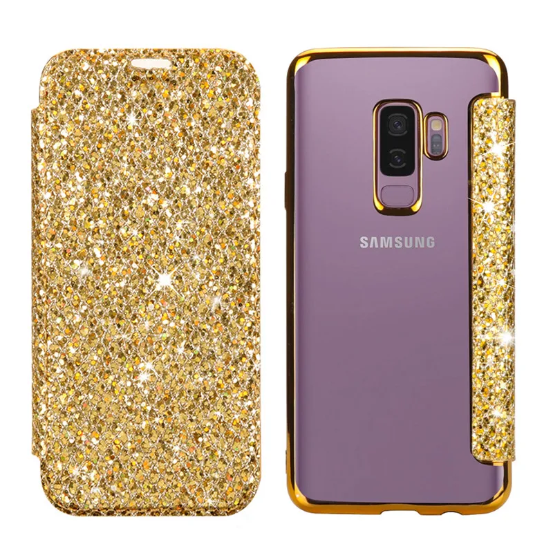 Цветной Чехол-книжка SMILYOU для samsung Note 8, S7 Edge, S9, чехол для samsung Galaxy S9, S8 Plus, противоударный блестящий чехол