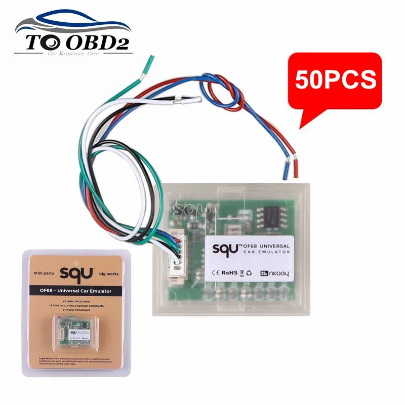 

50PCS/Lot Wholesale OBDII MINI Parts SQU OF68 Car Emulator IMMO Sensor Programs MINI Parts Big Works SQU OF68 Express Fast