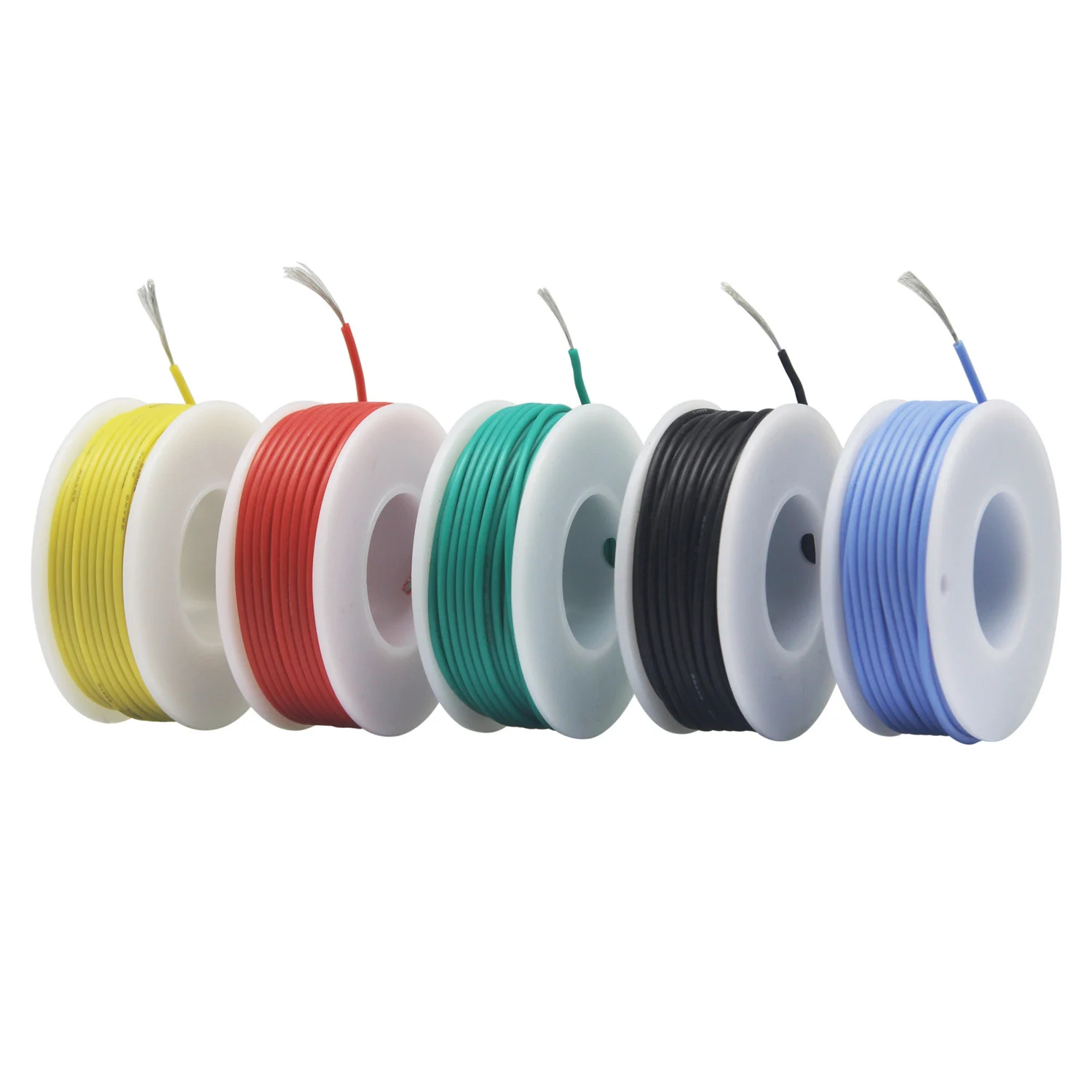 

26AWG 50m flexible silicone wire 5 color mixing box 1 package wire and cable tinned copper wire stranding wire DIY