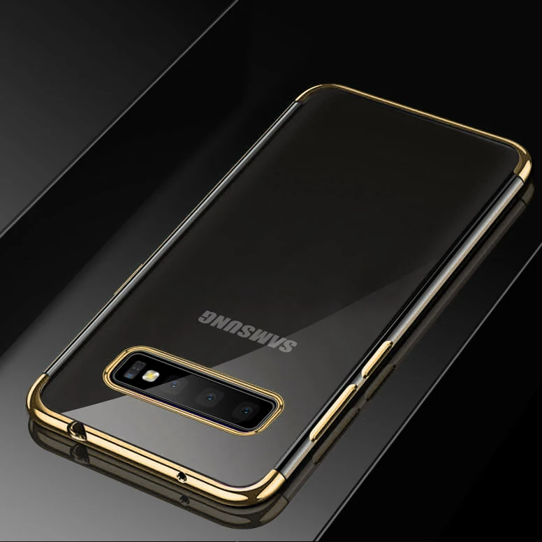 Золотой Чехлы для samsung Galaxy S10 S10e 5G S8 S9 плюс S7 edge Note 8 9 A6 A8 A7 J4 J6 J8 J2 CORE покрытие TPU Мягкий силиконовый чехол - Цвет: Золотой