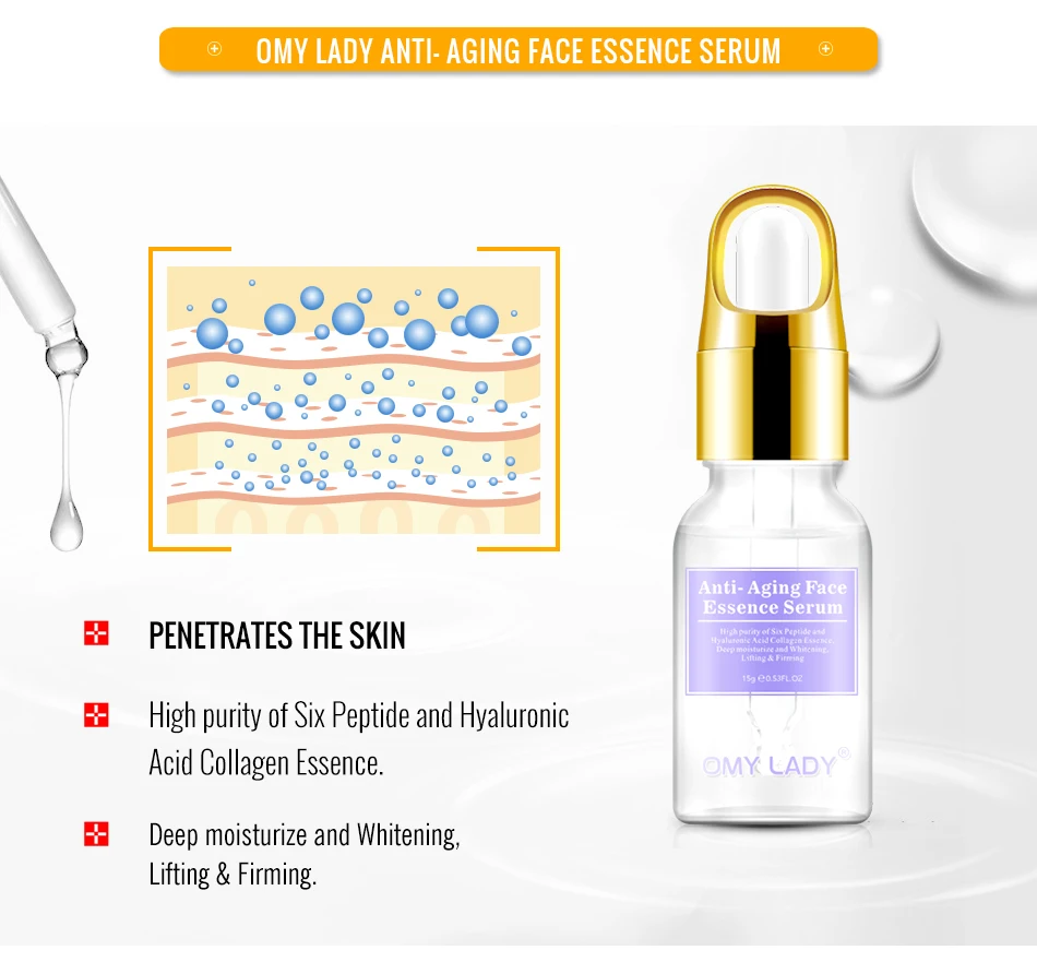 OMYLADY Replenishment Tender Liquid Skin Care Face Care Day Cream Anti-Winkle essence Hyaluronic Acid Moisturizing