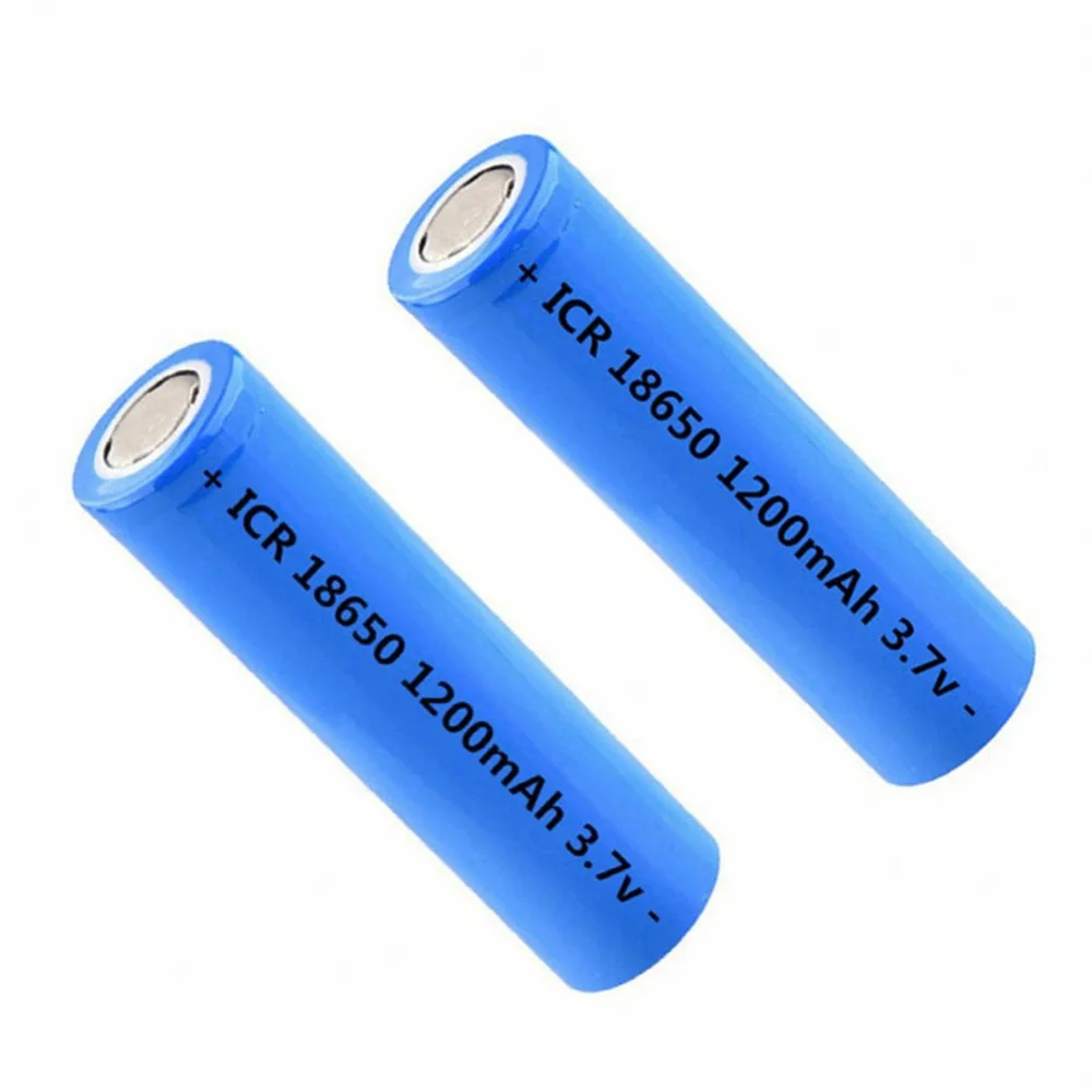 ICR18650 3.7V 1200mAh Li ion rechargeable battery 18650 for Led Flashlight Headlight Torch power electronics Lithium batteries |
