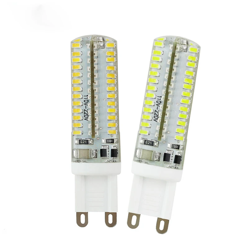G9 Светодиодная лампа AC 220V Bombillas SMD3014 32 48 64 104 галогенный свет 360 градусов фестивальный светильник G4 Лампада включена.