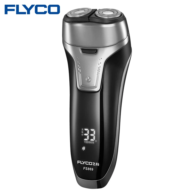 Электробритва Flyco, две отдельные плавающие головки, электрическая бритва для влажного и сухого использования, электробритва для мужчин(100-240 В) FS869
