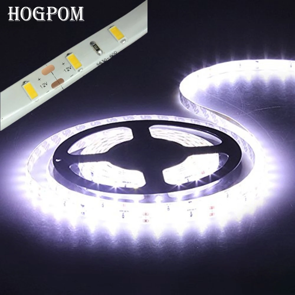 Светодиодный светильник smd5630 водонепроницаемый ip65 DC 12v 300led 5 м белый теплый белый красный зеленый синий 3000K 6500K супер яркая светодиодная лента