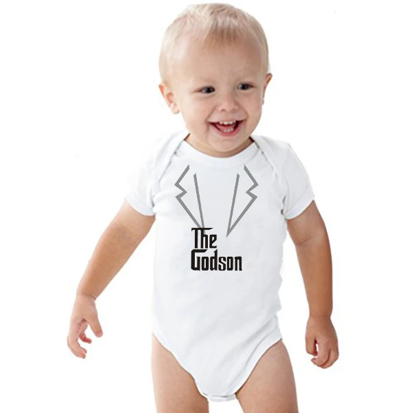 DERMSPE/Летний белый комбинезон с надписью для новорожденных и маленьких мальчиков