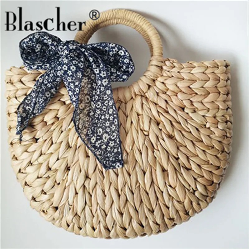 Женская сумка в Корейском стиле из кожи кукурузы круглый полукруг ретро