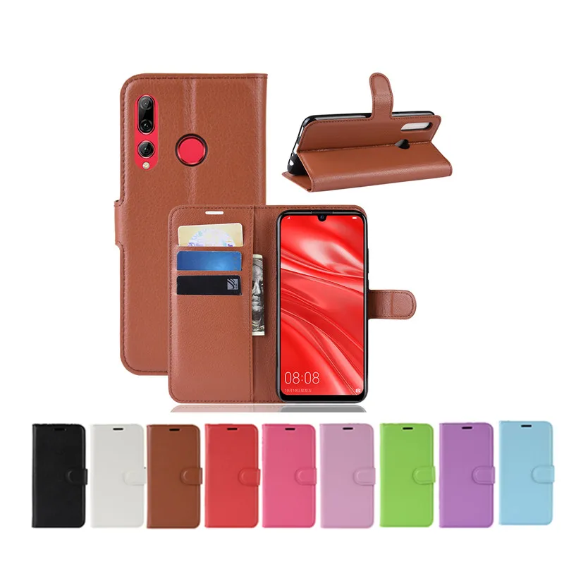 10 шт./лот Чехол бумажник из искусственной кожи с магнитным узором Личи для Huawei Honor