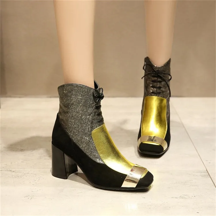 Prova Perfetto/Новинка; Роскошные теплые ботильоны золотистого цвета; zapatos mujer Tacon; женская обувь на высоком каблуке из натуральной кожи; женские ботинки