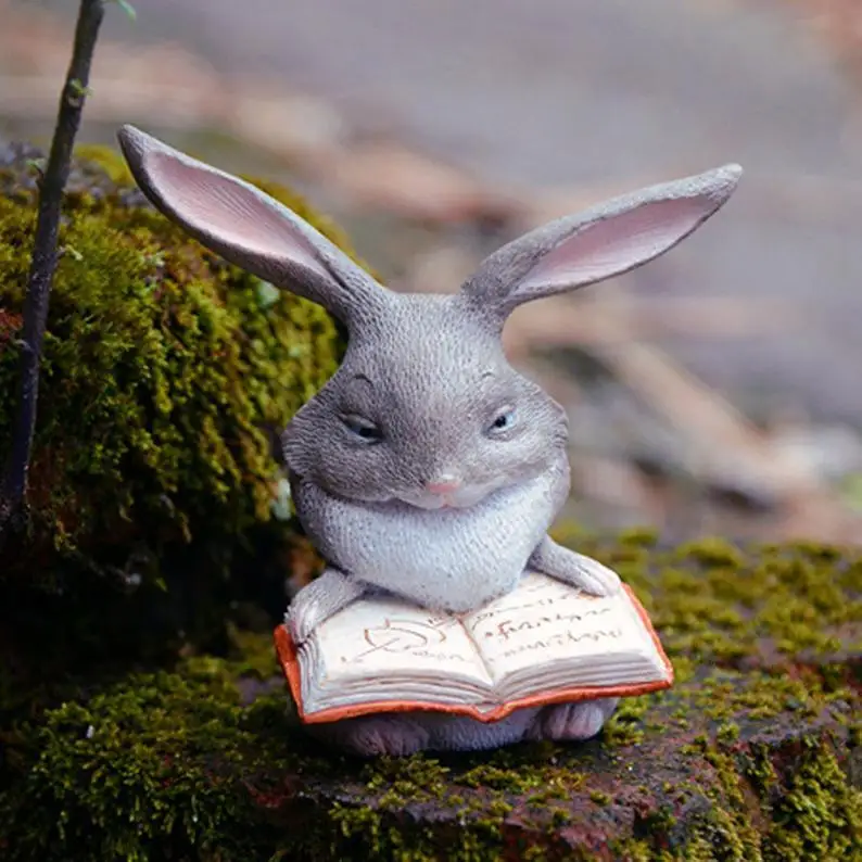 Маленькая романтичная книга для чтения с милым Кроликом мини Садовые