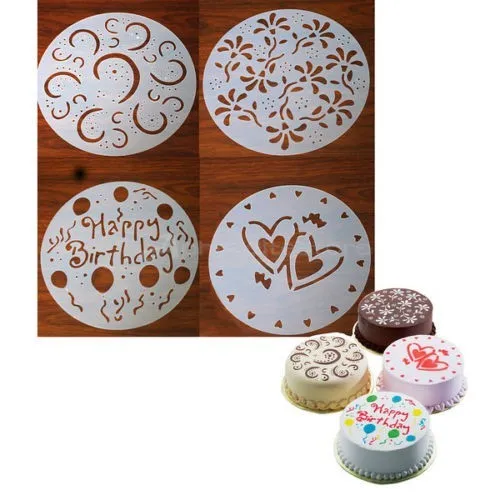 4 шт./компл. круглый торт Fondant(сахарная) ремесло украшения резак Цветочное сердце из сахара, пресс-формы