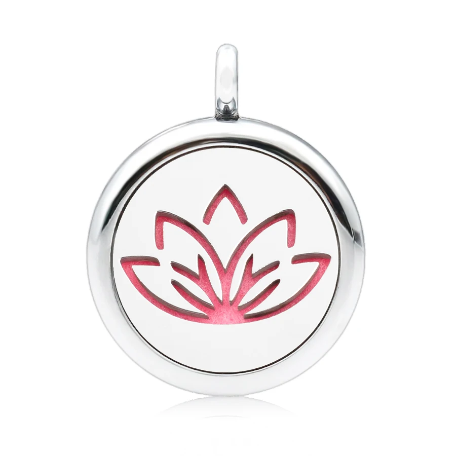 25 мм магнитное простое семейное дерево цветок лотоса Ароматерапия масло Духи