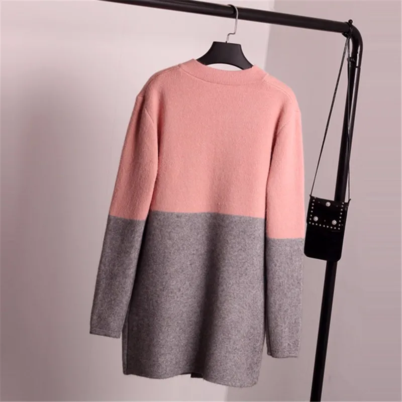 Женский длинный вязаный кардиган зимний Кардиган с длинным рукавом верхняя