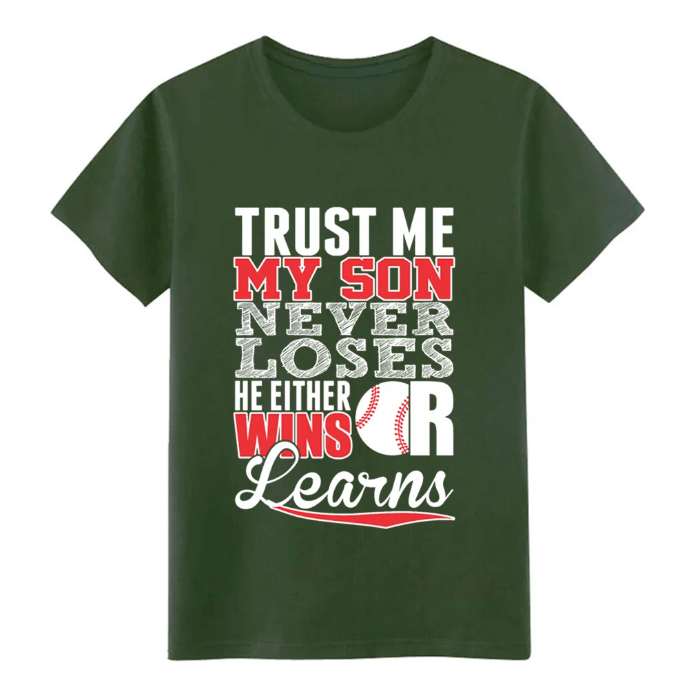 Бейсбол поверьте мне мой сын никогда не теряет он либо Бейсбольная Футболка