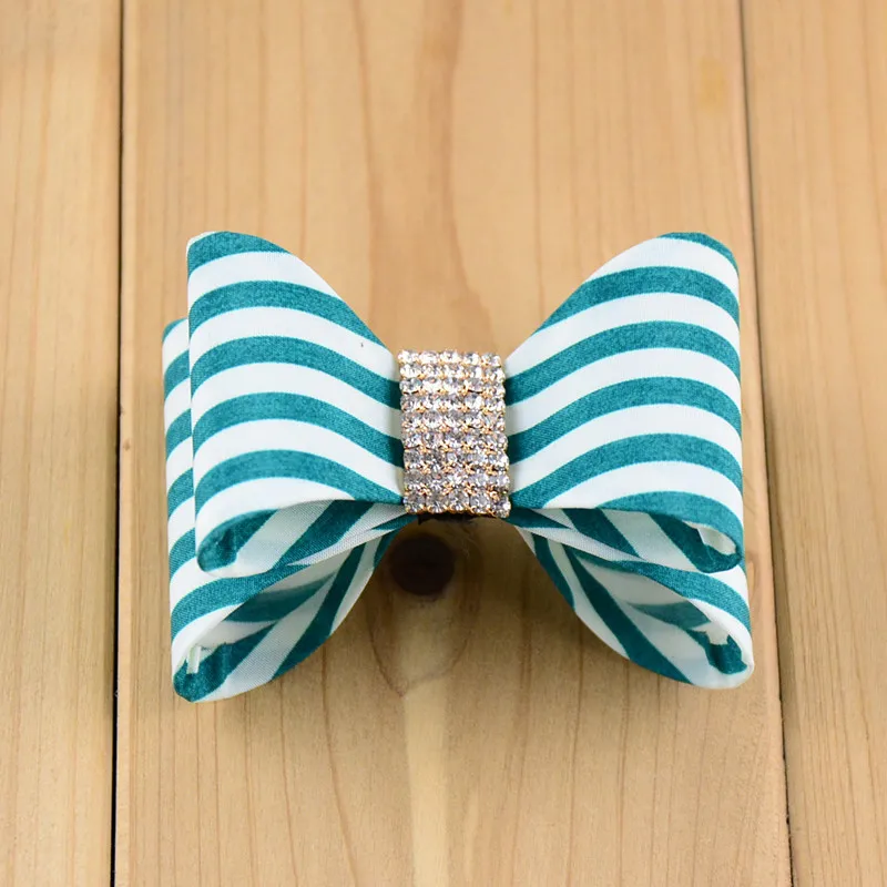 6 шт./лот видов цветов 3 2 дюйма полосатые грубые пятна Твердые банты Стразы в