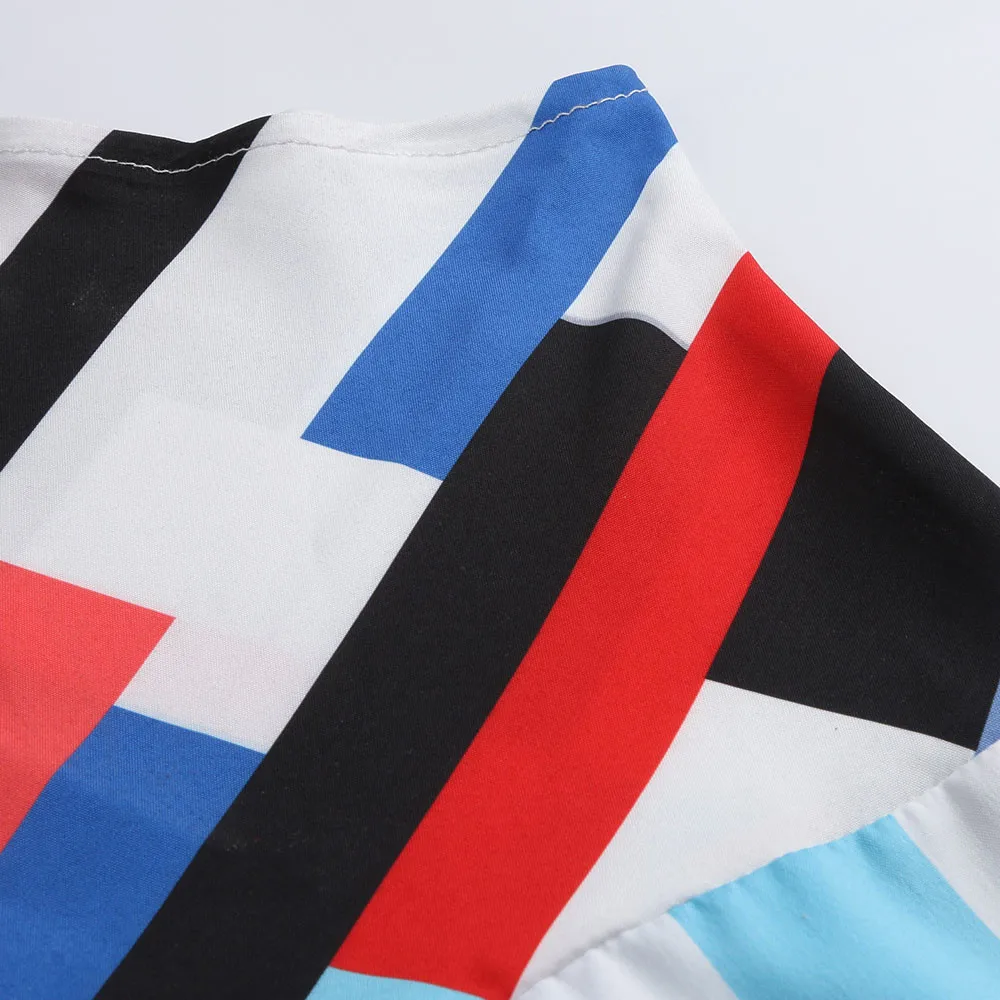 Плюс размеры для женщин в полоску Длинные Boho многоцветное платье Леди Пляж