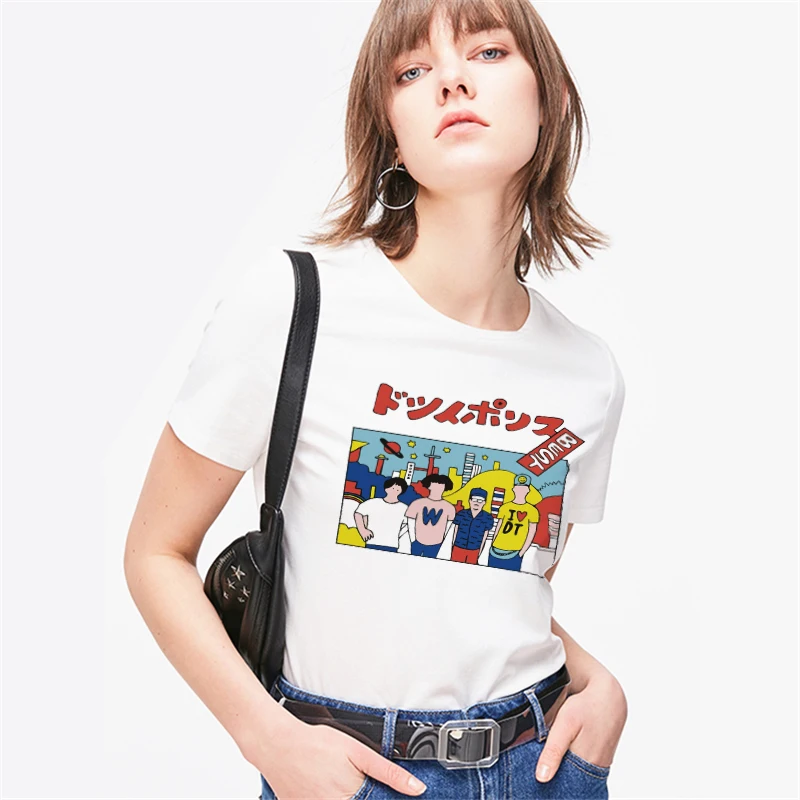 2019 футболка Женская Хлопок Harajuku эстетический Топ Тройники короткий рукав
