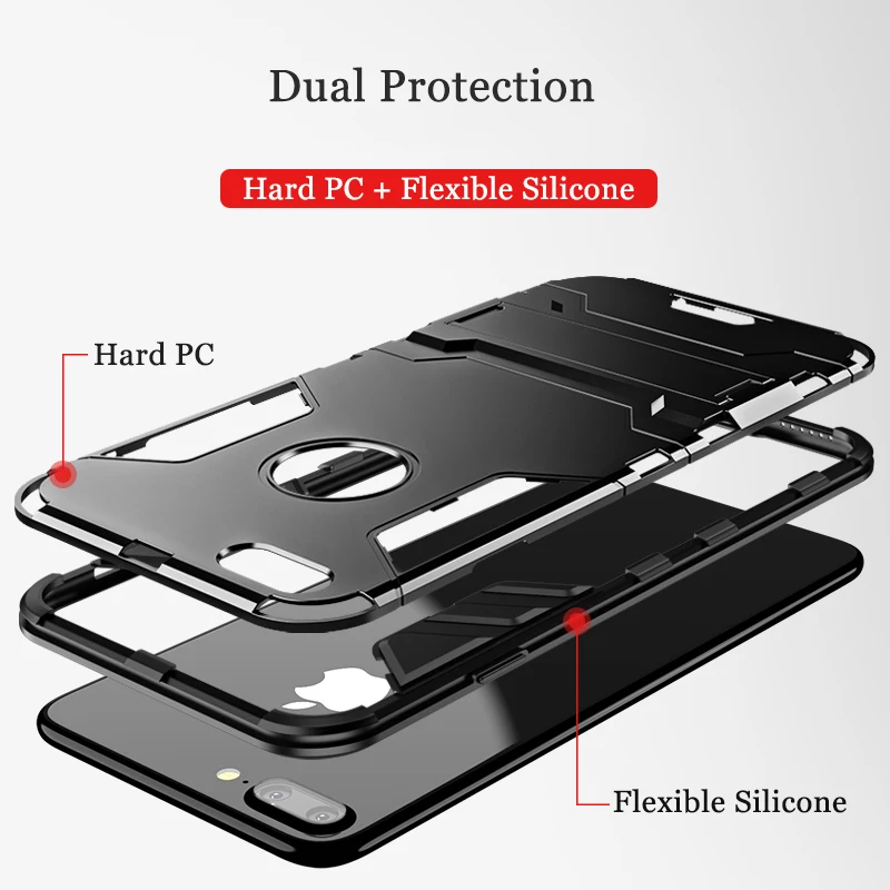 Прочный противоударный армированный чехол для Samsung S10 S9 S8 Plus Note 9 8 A30 iPhone 11 Pro XS Max XR X
