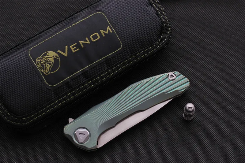 Новый титановый плавник VENOM Kevin John conc M390/S35VN складной нож керамический шариковый