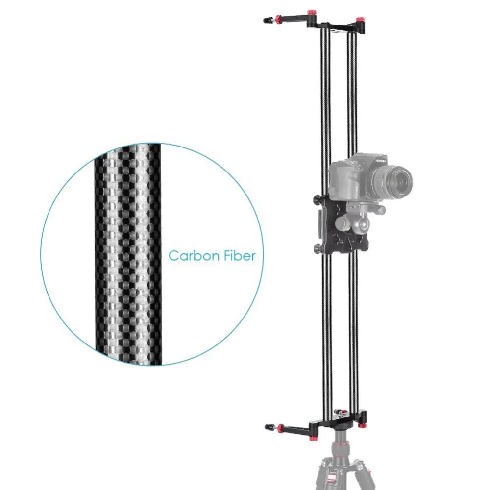 Neewer 80 см карбоновое волокно камера трек Долли слайдер рельсовая система с