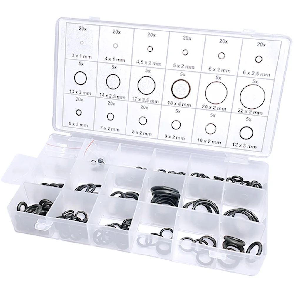Ederivo 18Kinds 225PCS Boxed Tool Rubber O Ring O-Ring Washer Gasket Automotive Seals Assortment Black For Car Universal | Автомобили и