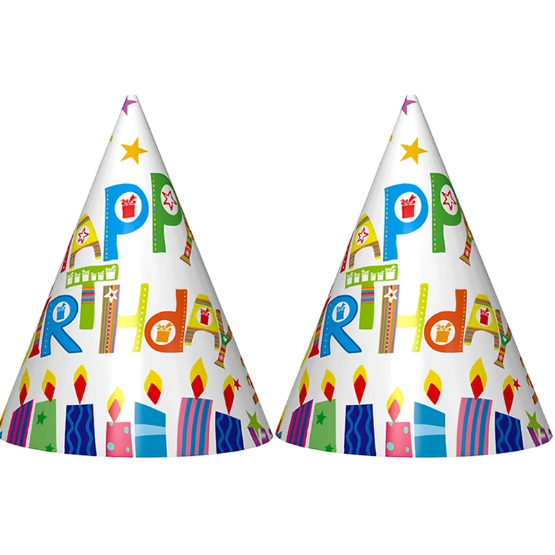Birthday 6 шт./партия милые строительные машины бумажные шляпы Мультяшные автомобили подарочная упаковка шляпы для детского дня рождения вечерние поставки - Цвет: Birthday