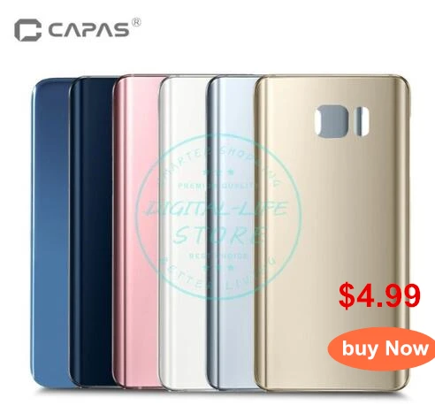 Для Galaxy S7 Edge G935 S7 G930 задняя крышка батарейного отсека Стеклянная Дверь Корпус Запасные части+ задняя камера стеклянная рамка объектива